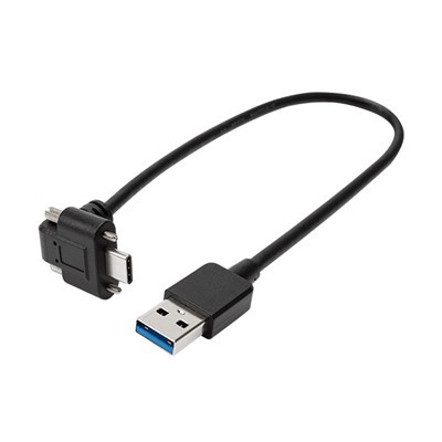 Type C mâle coudé vers USB3.0 Câble AM ​​avec double vis de verrouillage