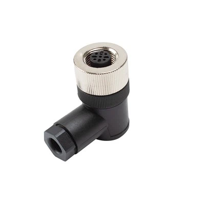 Connecteur M12 femelle à 4 broches sans blindage à 90 degrés