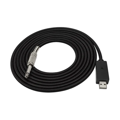 Câble USB 2.0 mâle vers prise audio 6,35 mm avec indicateur d'activité LED