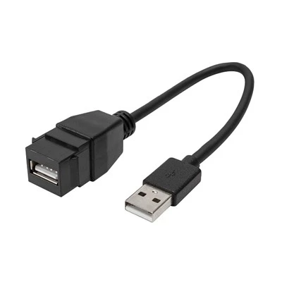 USB 2.0 Câble Keystone mâle à femelle pour plaque murale