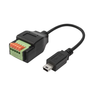 Câble de bornier USB Mini 5 broches mâle à 5 broches avec bouton poussoir