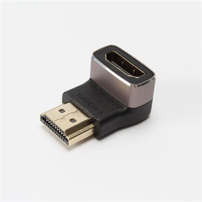 Adaptateur HDMI mâle à femelle coudé à 270 degrés plaqué or